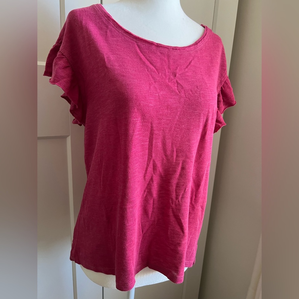 Pilcro Flutter Sleeve Tee - XS